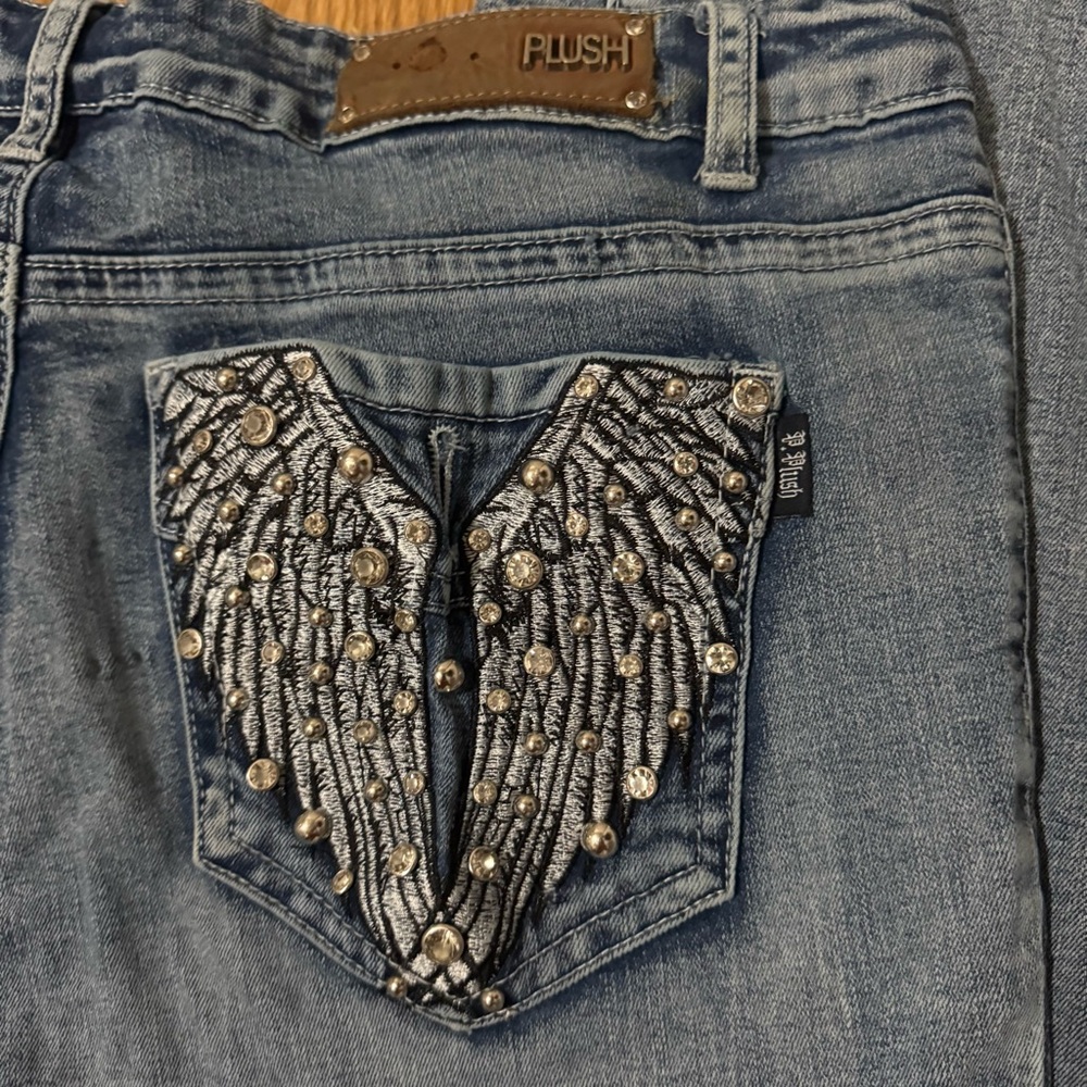 Angel Wing Bootcut Jeans View 3